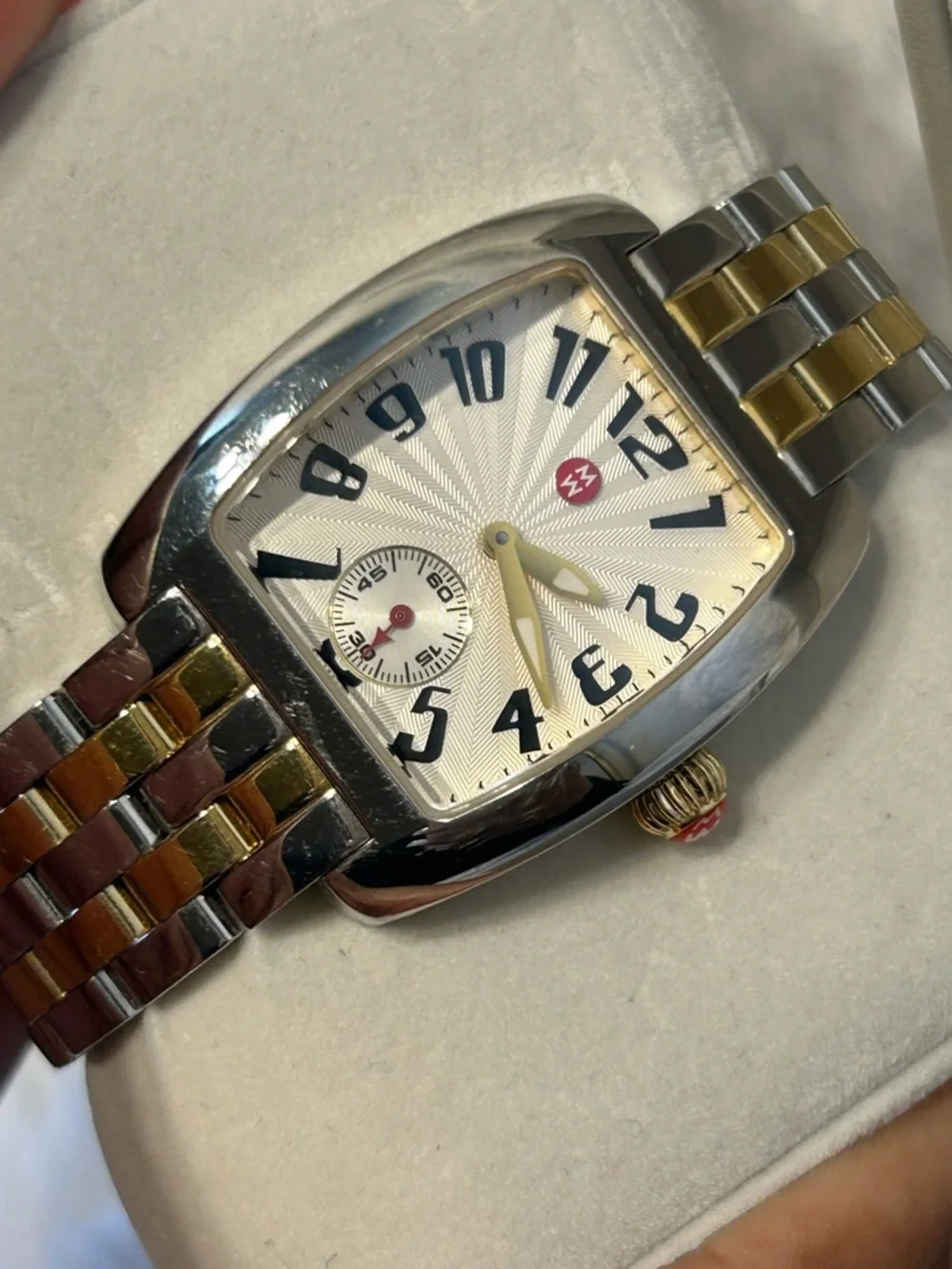 Michele Two-Tone Silver & Gold‎ Urban Mini Watch